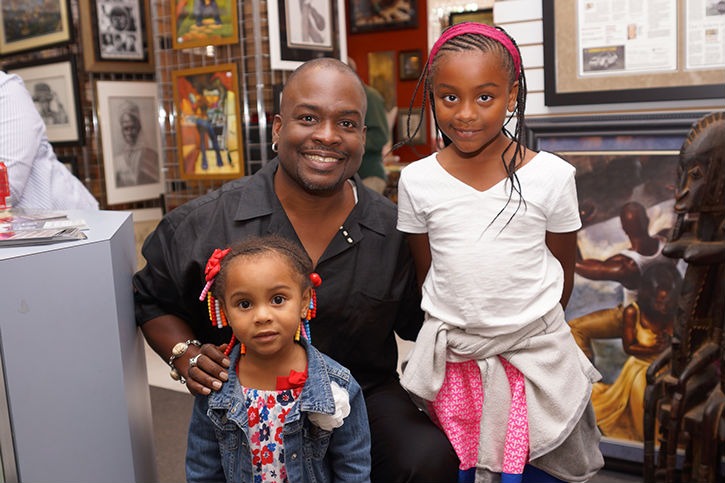 Father and his two daughters