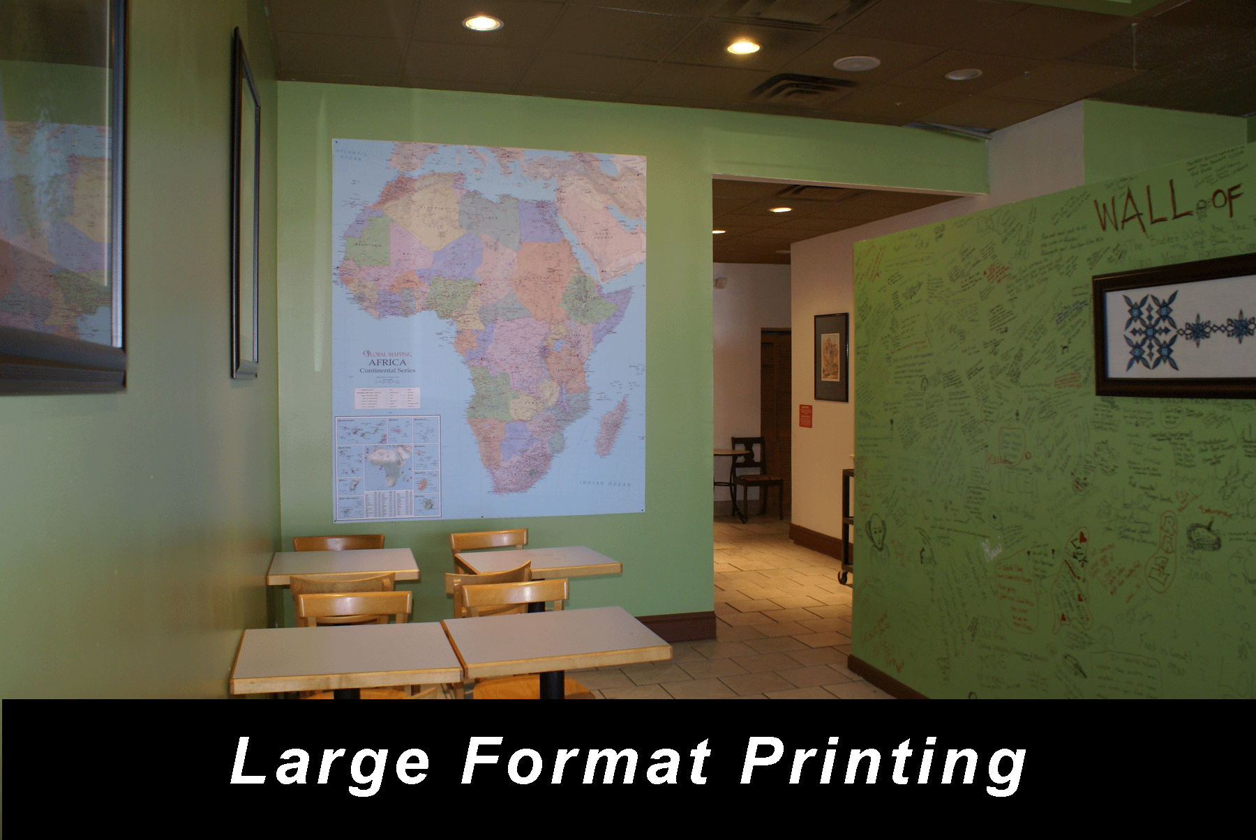 Inside a large format printing company